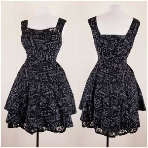 Hot Topic science rockabilly fit and flare dress